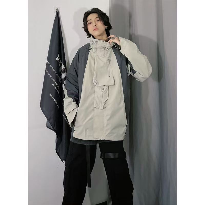 Vintage Fashion Hong Kong - 야외용 Y2K 스트릿웨어 오버사이즈 재킷 빈티지