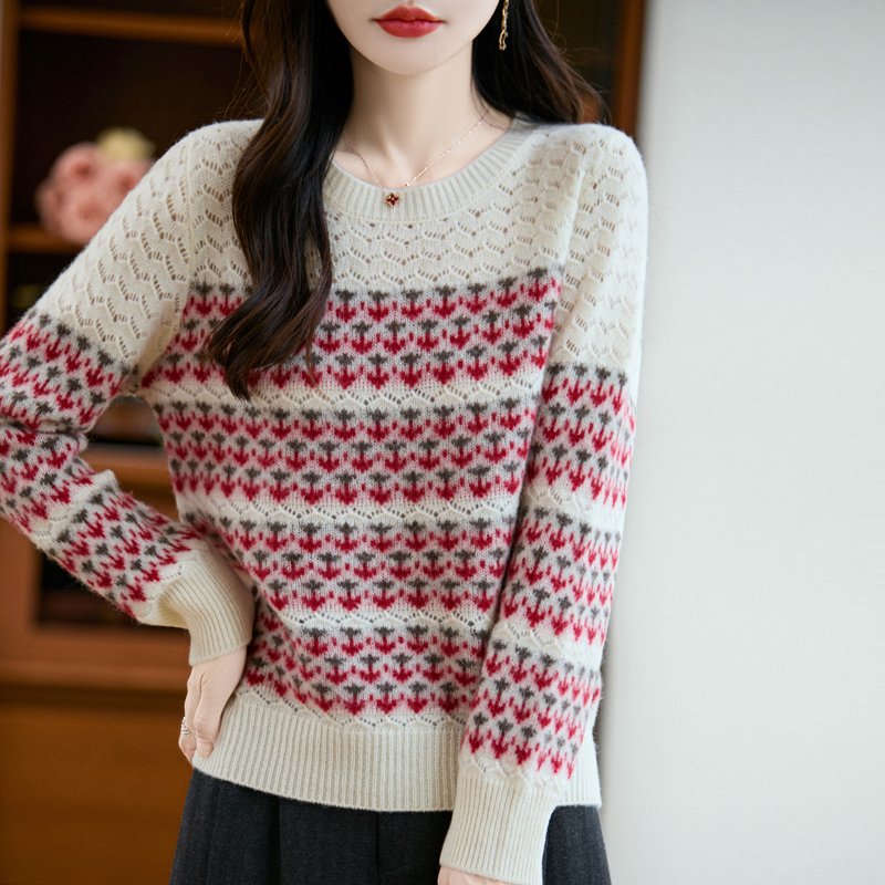 Vintage Fashion Faire - 페어 아일 스웨터 풀오버 봄 가을