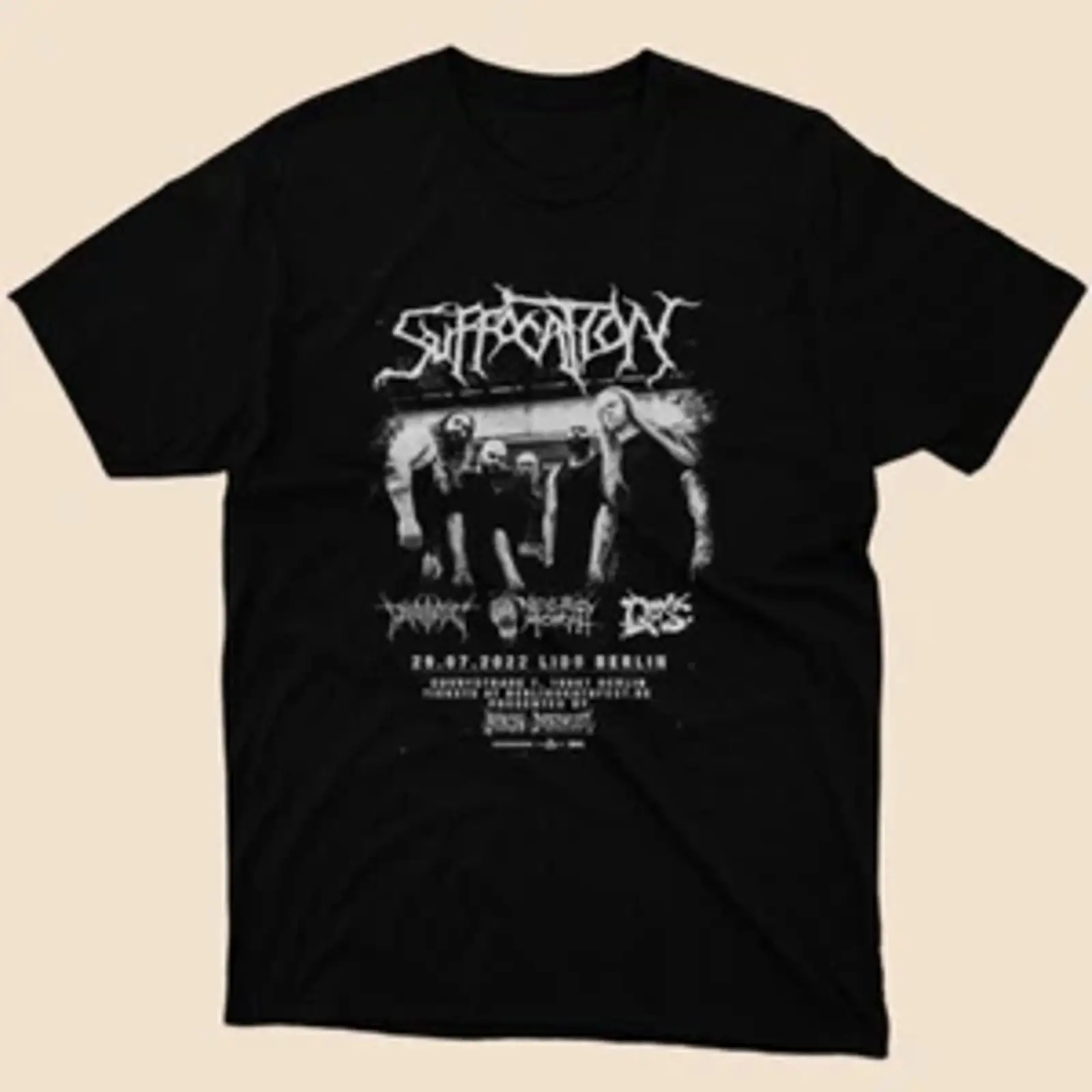 Vintage Fashion Berlin - suffocation 80s lido 베를린 뮤직 티셔츠