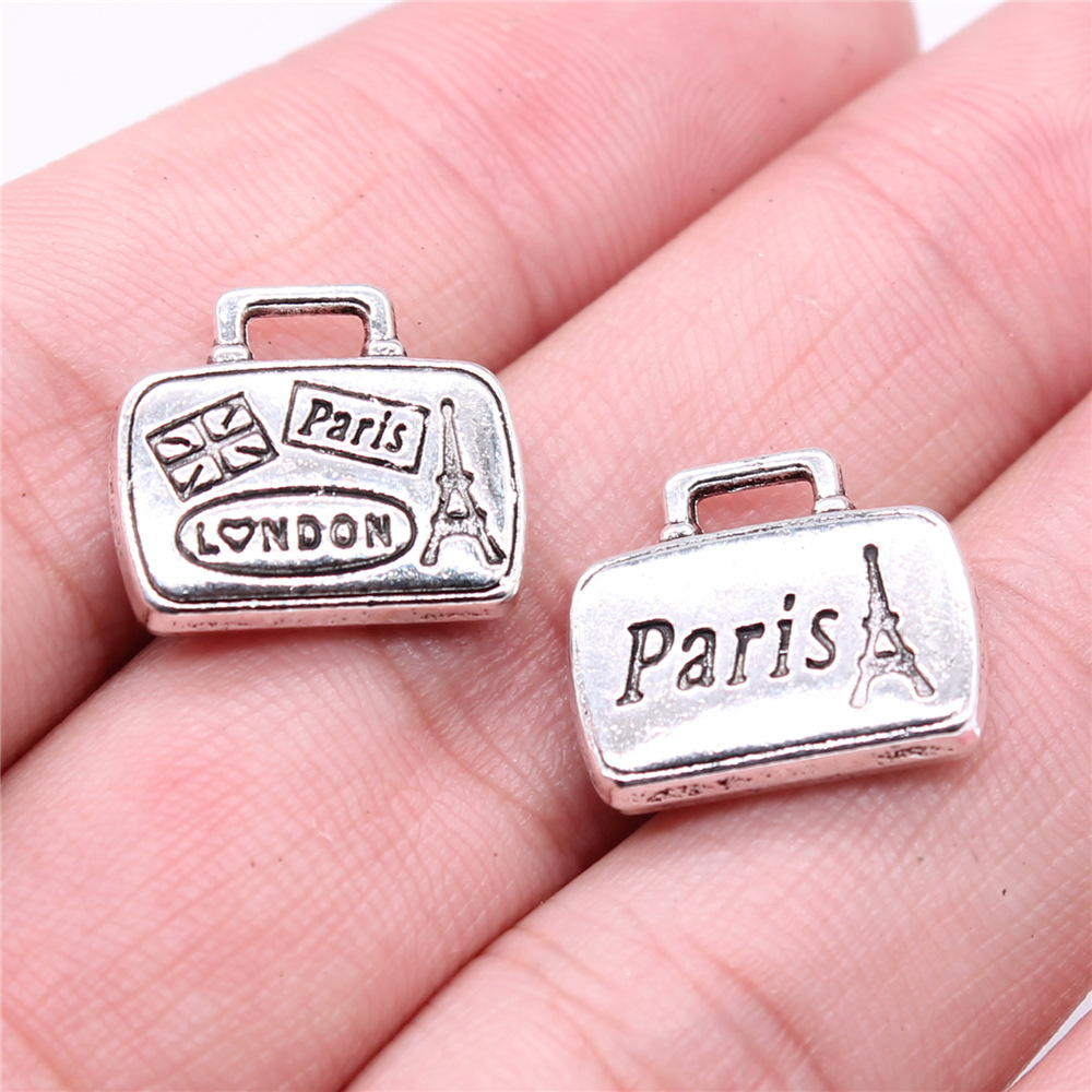 Vintage Fashion London - WYSIWYG 5pcs 16x14mm 골동품 실버 컬러