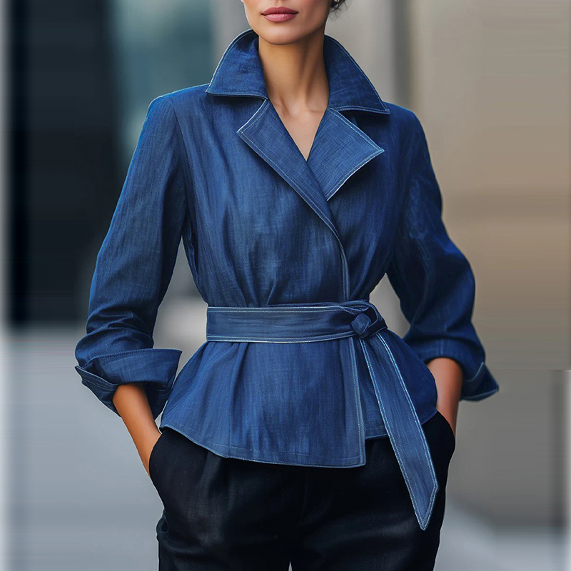 Vintage Fashion Jacket - 2026년 가을 봄 패션 데님 청자켓