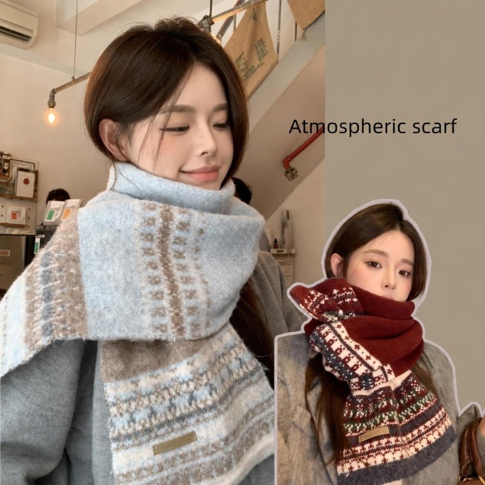 새로운 페어아일 패턴 패치워크 스카프 빈티지 디자인 두 - Vintage Fashion Faire 리뷰 및 가격