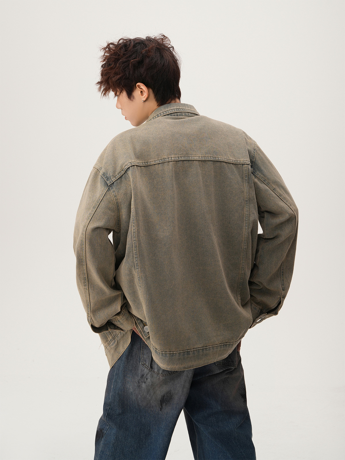 아메리칸 하이 스트리트 립드 데님 재킷 가을 캐주얼 패 - Vintage Fashion Jacket 리뷰 및 가격