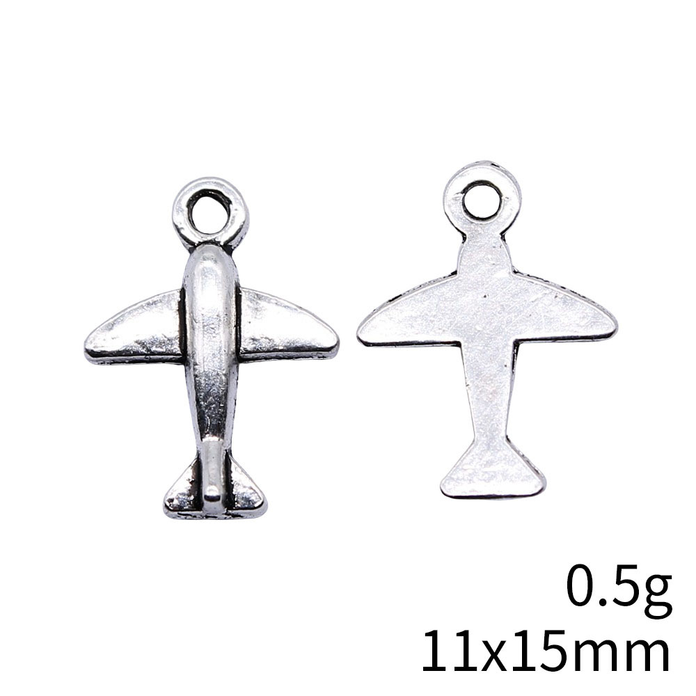 10개 11x15mm 앤틱 실버 컬러 항공기 참 펜던트 - Vintage Fashion Words 리뷰 및 가격