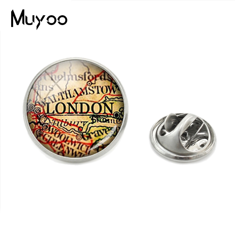 2019 새로운 빈티지 세계 도시지도 옷깃 핀 파리 런 - Vintage Fashion London 리뷰 및 가격