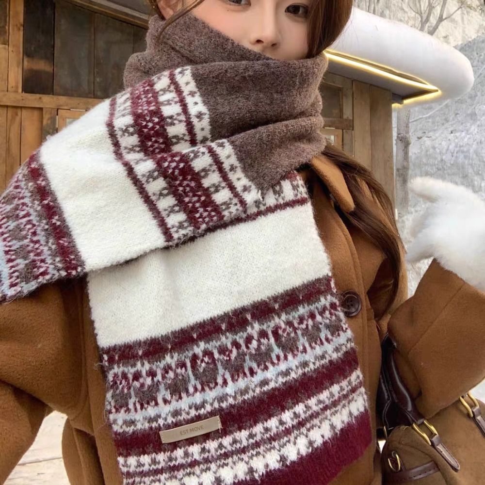 새로운 페어 아일 패턴 패치워크 스카프 빈티지 디자인  - Vintage Fashion Faire 리뷰 및 가격