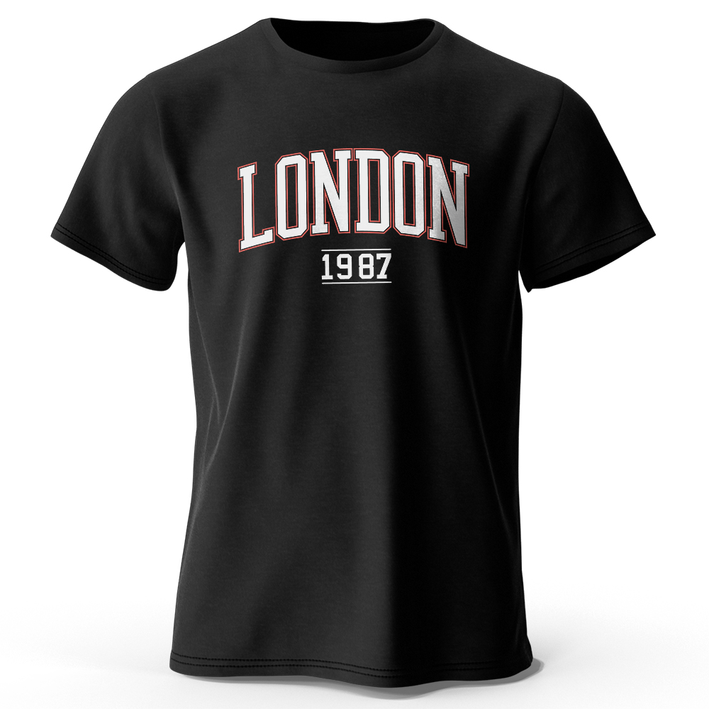 남성용 런던 1987 빈티지 티셔츠 스포츠 100% 면 - Vintage Fashion London 리뷰 및 가격