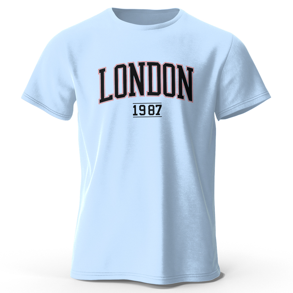 남성용 런던 1987 빈티지 티셔츠 스포츠 100% 면 - Vintage Fashion London 리뷰 및 가격