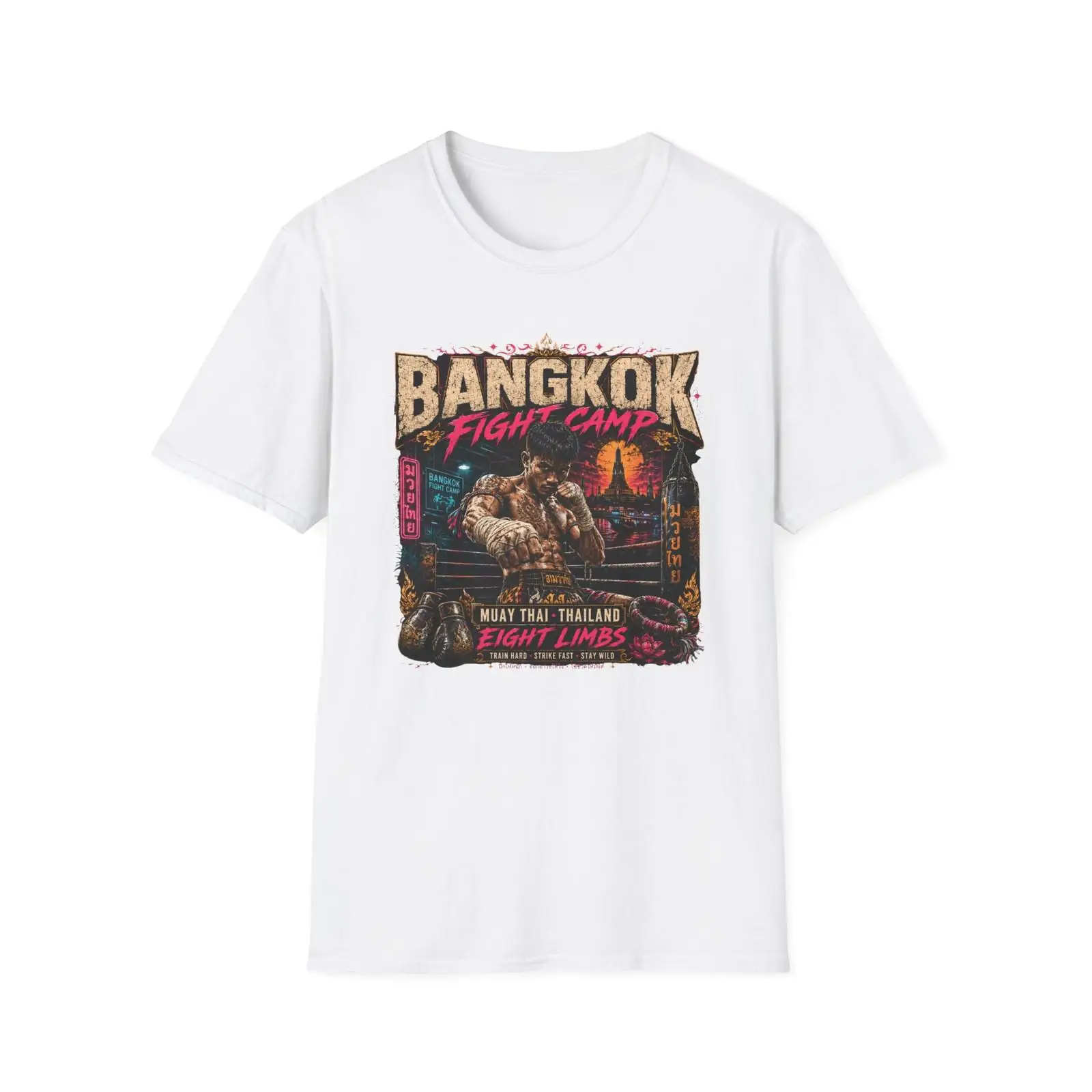무에타이 티셔츠, 방콕 파이트 캠프, 아시아 스트리트  - Vintage Fashion Bangkok 리뷰 및 가격