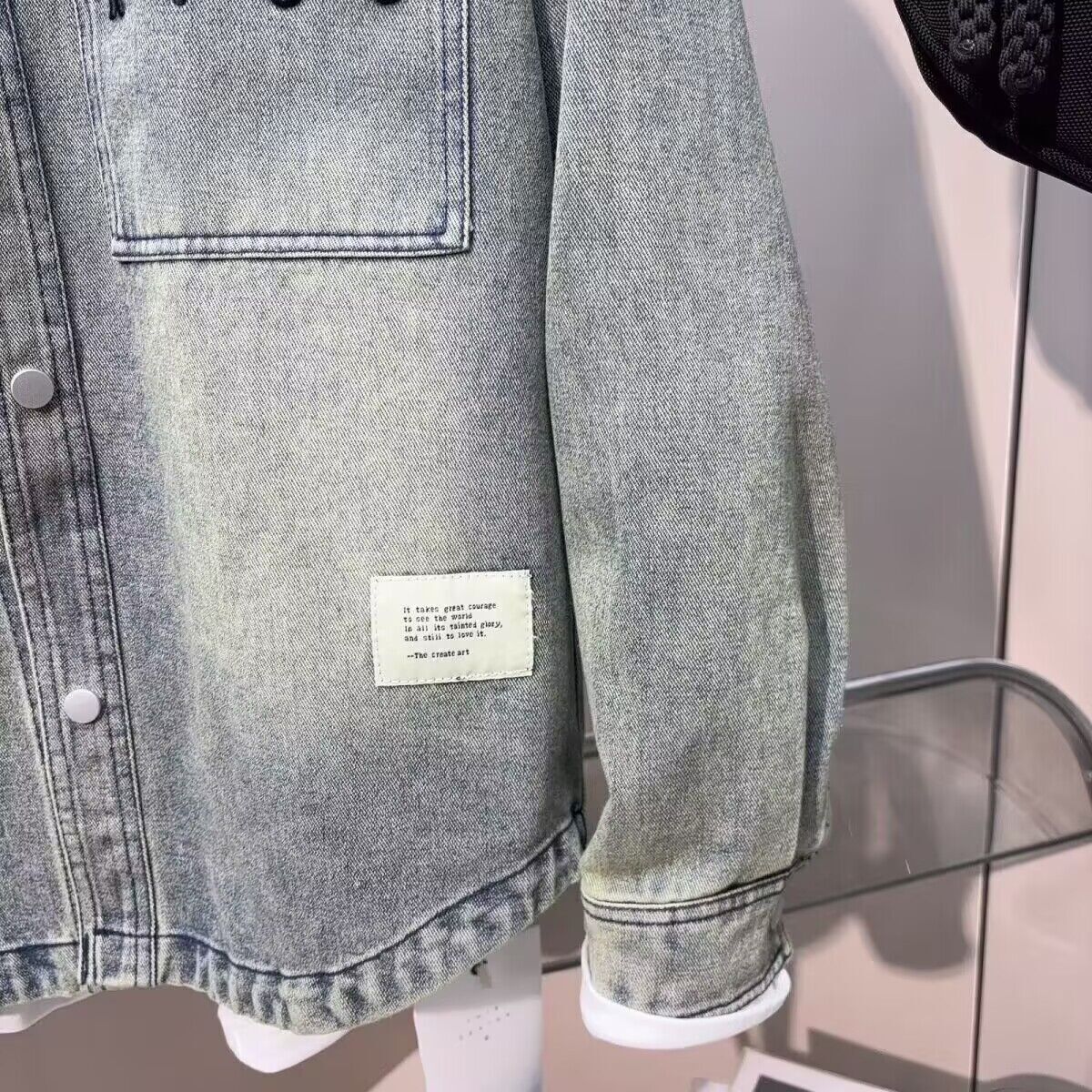 빈티지 클린 피트 봄 가을 카우보이 데님 자켓 남자 수 - Vintage Fashion Hong Kong 리뷰 및 가격