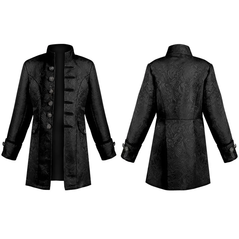 중세 스팀펑크 코트 소년 어린이 빈티지 스탠드 칼라 재 - Vintage Fashion Jacket 리뷰 및 가격