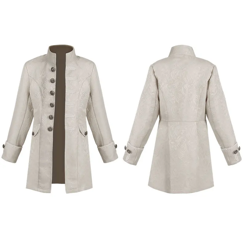 중세 스팀펑크 코트 소년 어린이 빈티지 스탠드 칼라 재 - Vintage Fashion Jacket 리뷰 및 가격